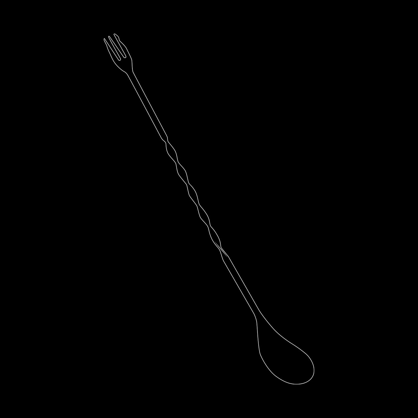 Bar Spoon With Fork End